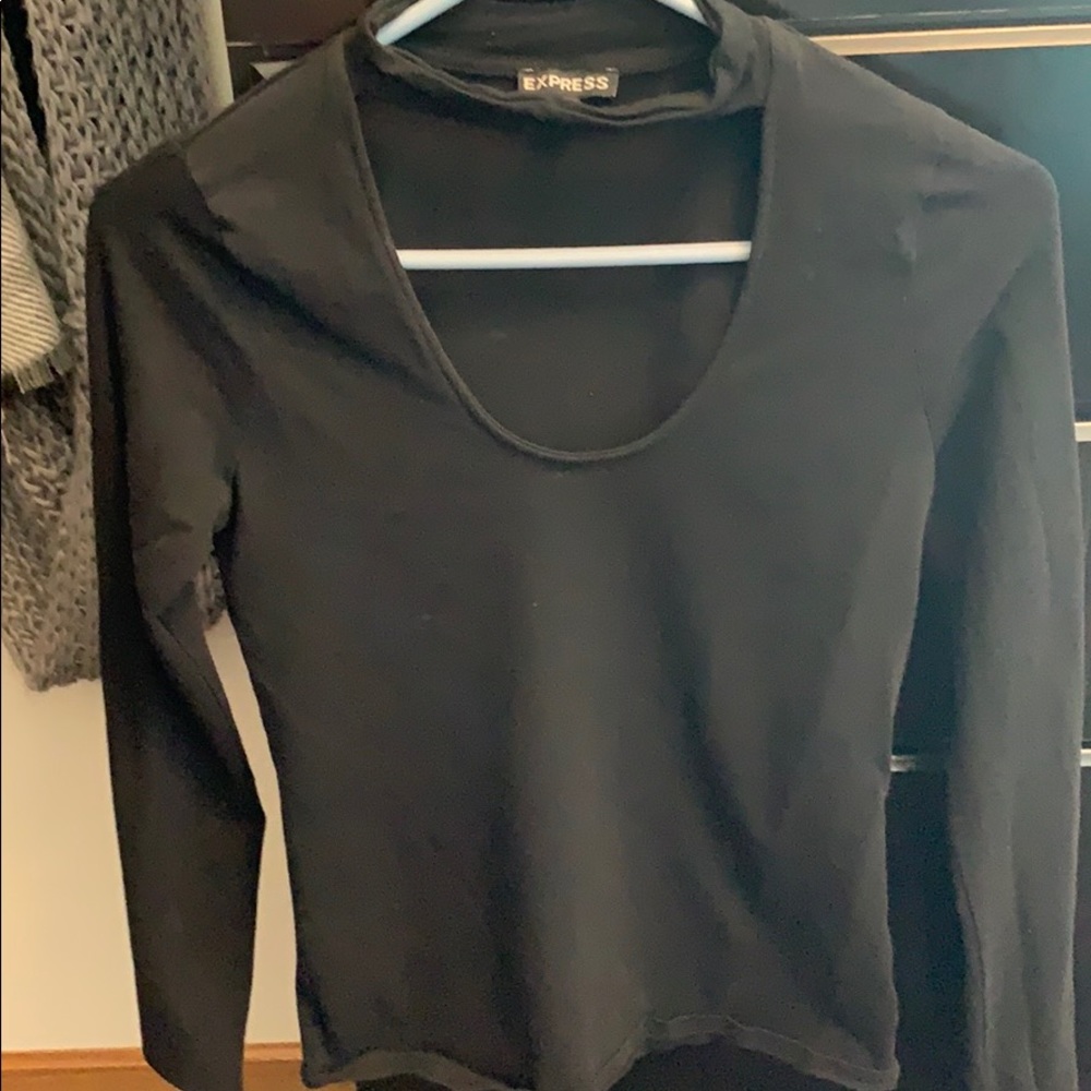 V-Neck Choker Top
